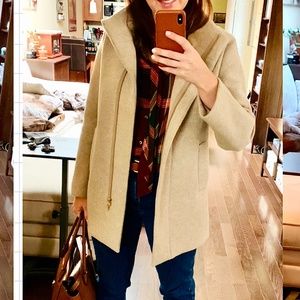 J.Crew Factory city coat beige natural size 6